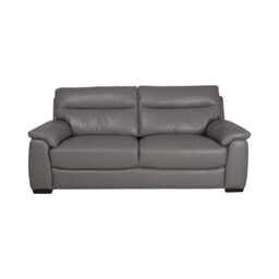 Casa Foster 2.5 Seater Leather Sofa, Elephant - thumbnail 2