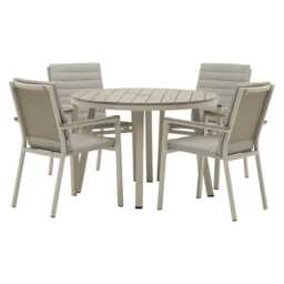 Bramblecrest Zurich Aluminium Garden Dining Set, 4 Seater, Mocha - thumbnail 2