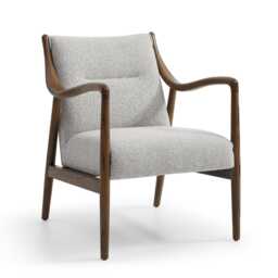 Casa Teri Fabric Accent Chair, Grey - thumbnail 2