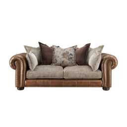 At The Helm Atlantis 2 Seater Pillow Back Fabric Sofa, Roaming Valley - thumbnail 2