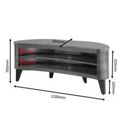 Jual San Francisco Curve TV Cabinet, Oak - thumbnail 3