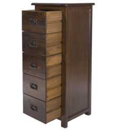 Casa Brett 5 Drawer Narrow Chest, Walnut - thumbnail 3