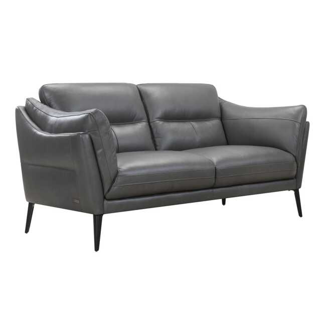 Casa Austin 2 Seater Leather Sofa, Charcoal - image 1