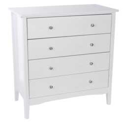 Casa Carla 4 Drawer Chest of Drawers, White