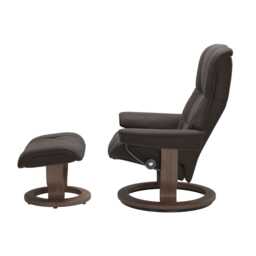 Stressless Mayfair Large Leather Recliner Chair & Footstool, Paloma Chestnut - thumbnail 3