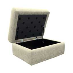 G Plan Holmes Fabric Storage Footstool, Coral Multi - thumbnail 2