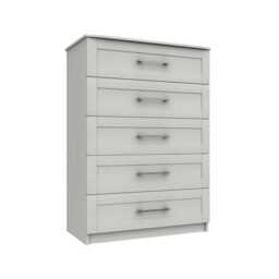 Casa Madrid 5 Drawer Chest, Grey - thumbnail 1