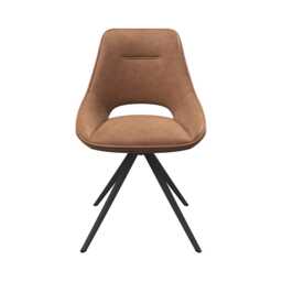 Casa Cerutti Swivel Dining Chair, Tan - thumbnail 1