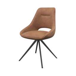 Casa Cerutti Swivel Dining Chair, Tan - thumbnail 2