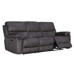 Casa Keane 3 Seater Double Power Recliner Fabric Sofa - thumbnail 1