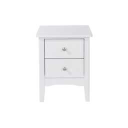 Casa Carla Petite 2 Drawer Bedside Cabinet, White - thumbnail 4