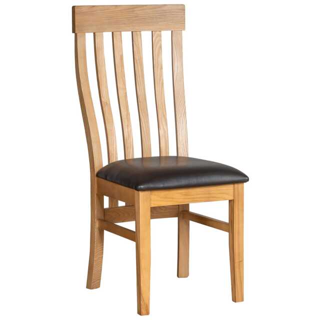 Casa Tavistock Slat Back Dining Chair, PU Seat
