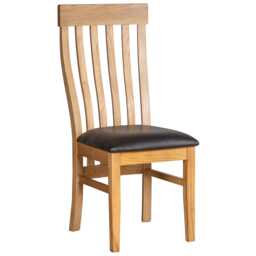 Casa Tavistock Slat Back Dining Chair, PU Seat