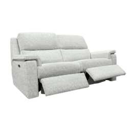 G Plan Harper 3 Seater Fabric Power Recliner Sofa, Mamas Cloud - thumbnail 1