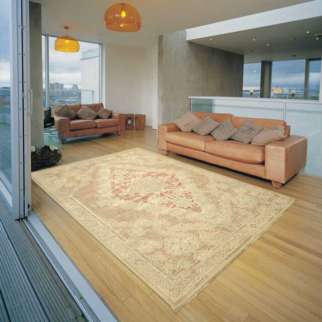 Frith Rugs Marvelous Vintage Style Woven Rug, 300cm x 200cm, Gold & Rust - image 1
