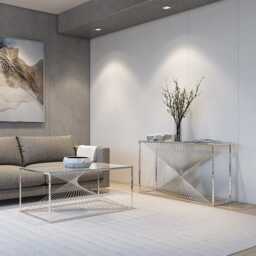 Casa Abstract Glass Console Table - thumbnail 2