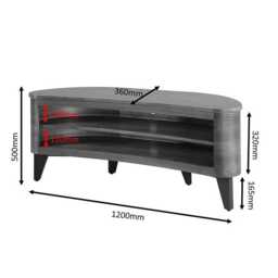Jual San Francisco Curve TV Cabinet, Walnut - thumbnail 4