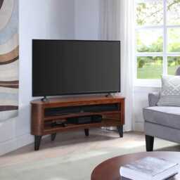 Jual San Francisco Curve TV Cabinet, Walnut - thumbnail 2