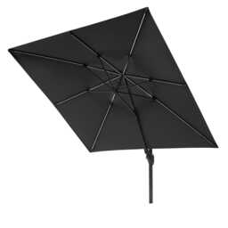 Pacific Lifestyle Glow Challenger T2 Parasol with Tilt & LED Lights, 3m, Square, Grey - thumbnail 3