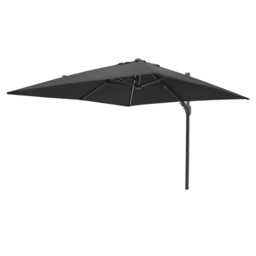Pacific Lifestyle Glow Challenger T2 Parasol with Tilt & LED Lights, 3m, Square, Grey