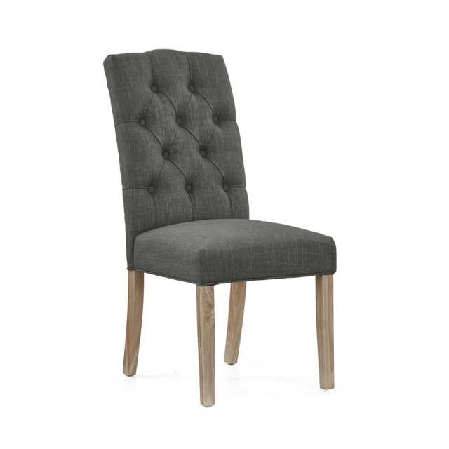 Casa Nantes Uphlstered Dining Chair, Charcoal