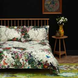 Timorous Beasties Bloomsbury Garden Duvet Set, Single, Dove - thumbnail 1