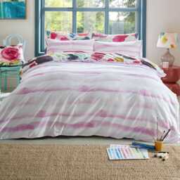 Bluebellgray Abstract Duvet Set, Double, Fuchsia - thumbnail 2