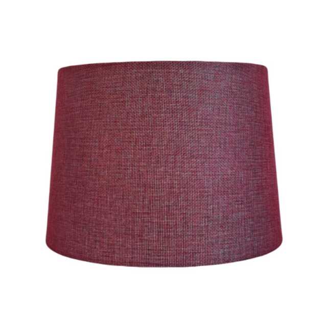 Casa Carol Empire Cylinder Lamp Shade, 25cm, Linen , Small, Red