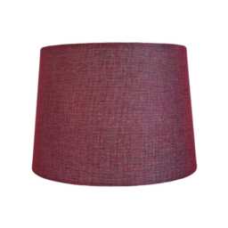 Casa Carol Empire Cylinder Lamp Shade, 25cm, Linen , Small, Red