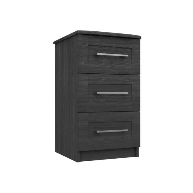 Casa Madrid 3 Drawer Chest of Drawers, Graphite - image 1