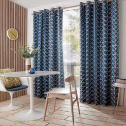 Orla Kiely Linear Stem Curtains, 229 x 229cm, Whale - thumbnail 1