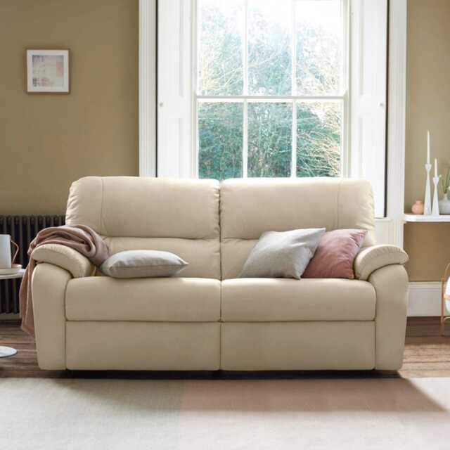 G Plan Mistral 2 Seater Double Manual Recliner Leather Sofa - image 1