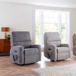Celebrity Southwell Petite Power Recliner Fabric Armchair, Hessian Mocha - thumbnail 4