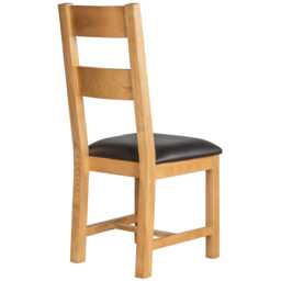 Casa Tavistock Ladder Back Dining Chair, PU Seat - thumbnail 2
