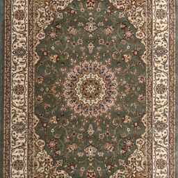 Frith Rugs Kirman Woven Rug, 195cm x 133cm, Green Pattern