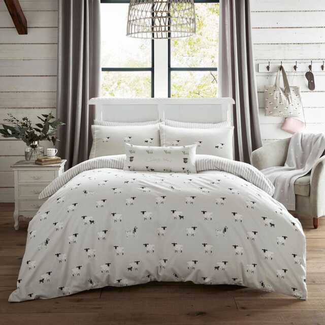 Sophie Allport Sheep Duvet Set, Single, Oatmeal - image 1