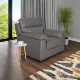 Casa Foster Leather Armchair, Elephant - thumbnail 4