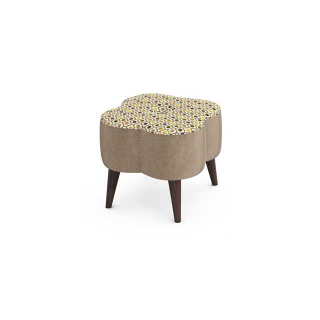 Orla Kiely Daisy Velvet Small Footstool - image 1