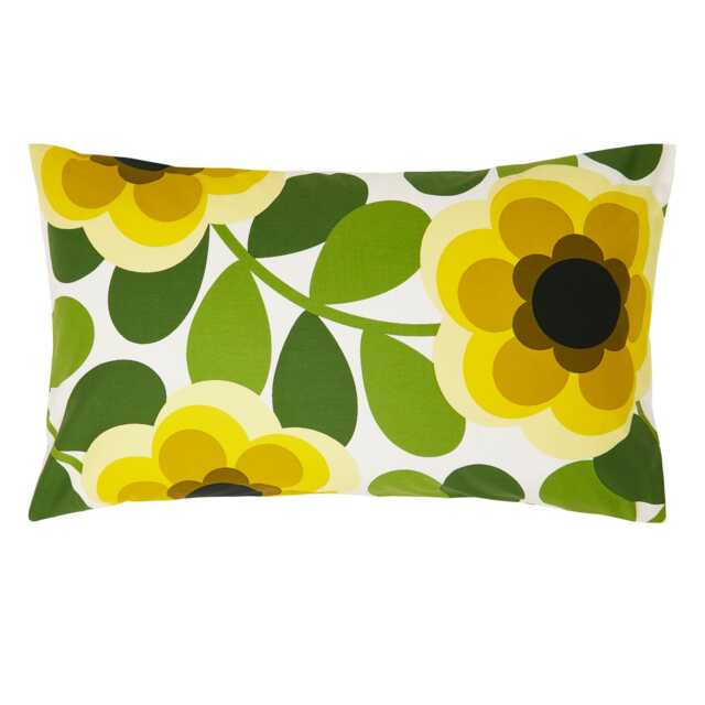 Orla Kiely Giant Water Lily Pillowcase Pair, Lemon Twist - image 1