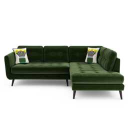 Orla Kiely Ivy Right Hand Facing Velvet Corner Sofa - thumbnail 3