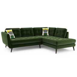 Orla Kiely Ivy Right Hand Facing Velvet Corner Sofa - thumbnail 2