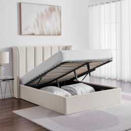 Casa Polly Ottoman Bed Frame, Double, Natural - thumbnail 2