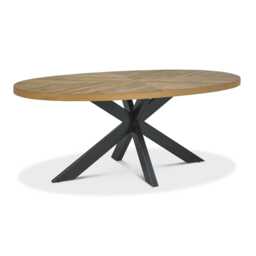 Casa Eclipse Oval Table & 6 Chairs Dining Set, Rustic Oak - thumbnail 3