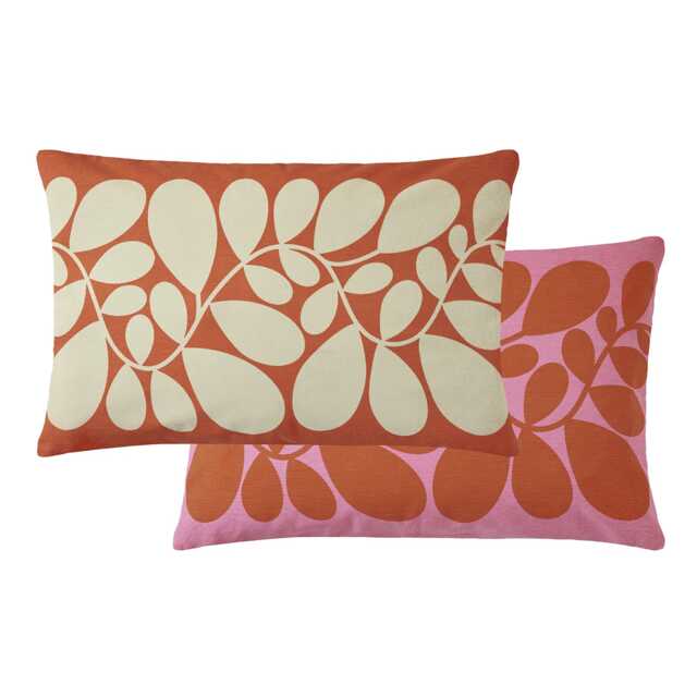Orla Kiely Sycamore Stripe Cushion, Tomato & Pink - image 1