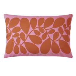 Orla Kiely Sycamore Stripe Cushion, Tomato & Pink - thumbnail 5
