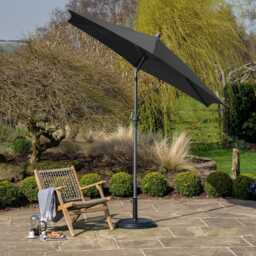 Pacific Lifestyle Riva Weather Resistant Parasol with Tilt, 2.5m, Round, Grey - thumbnail 4