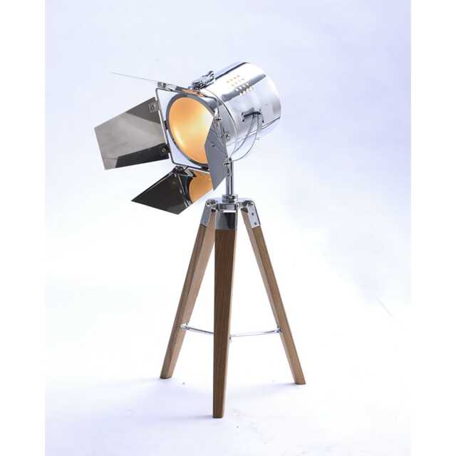Casa Hank Tripod Table Lamp, Wood, Natural