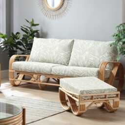 Desser Pretzel 3 Seater Cane Sofa