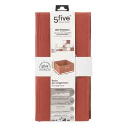 5five Narrow Fabric Storage Box, 31x15cm, Terracotta - thumbnail 3