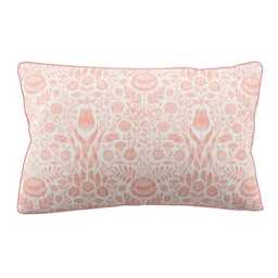 Laura Ashley Ashstead Damask Pillowcase Pair, Natural Coral - thumbnail 1